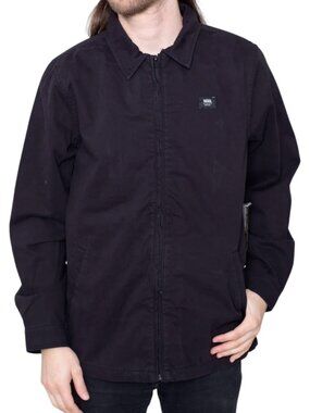 VANS Black Surf Eco Jacket Lightweight Zip Coat skate surf mens m